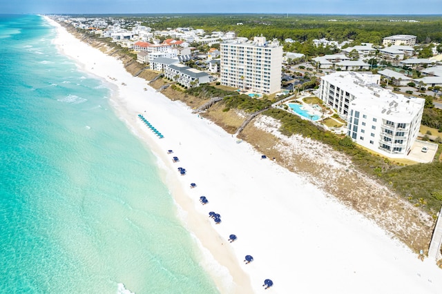 bird's eye view with a view of city, a water view, and a view of the beach