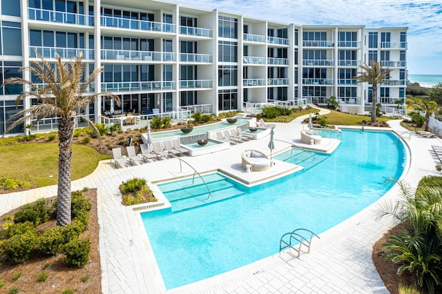 pool featuring a patio