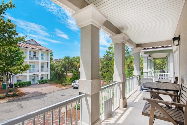 balcony with covered porch