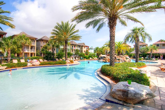 pool featuring a patio