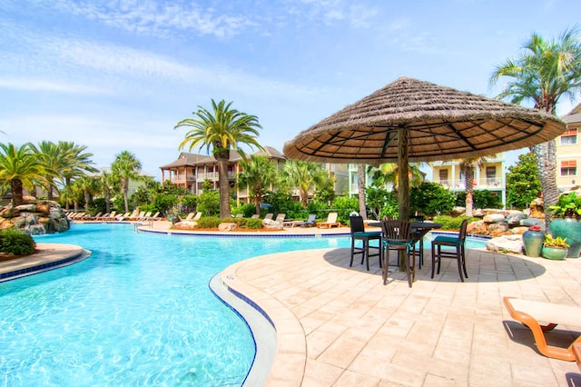 pool featuring a patio