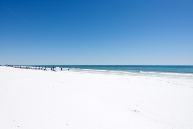 property view of water with a beach view