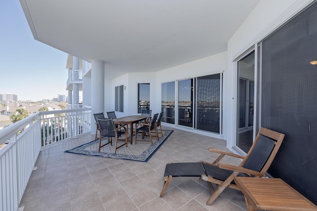 balcony featuring a view of city