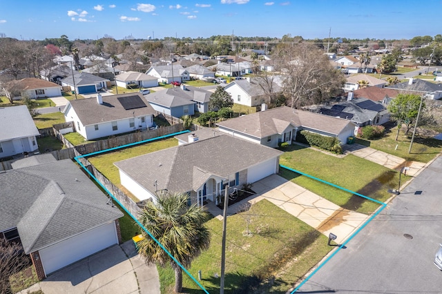 drone / aerial view featuring a residential view