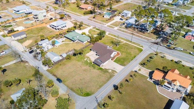 drone / aerial view with a residential view