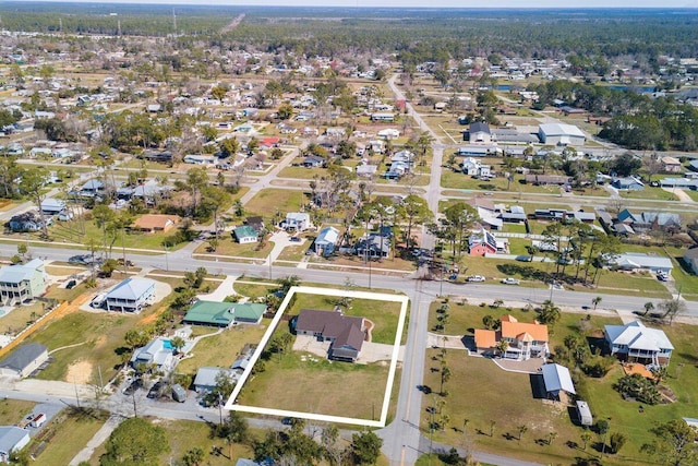 drone / aerial view with a residential view