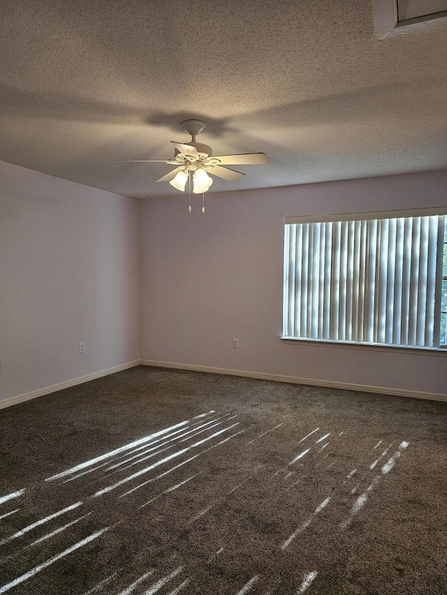 946 Ashley Ln Unit C, Fort Walton Beach, FL 32547 - carpeted empty room featuring a ceiling fan, a textured ceiling, and baseboards