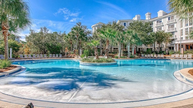 pool featuring fence