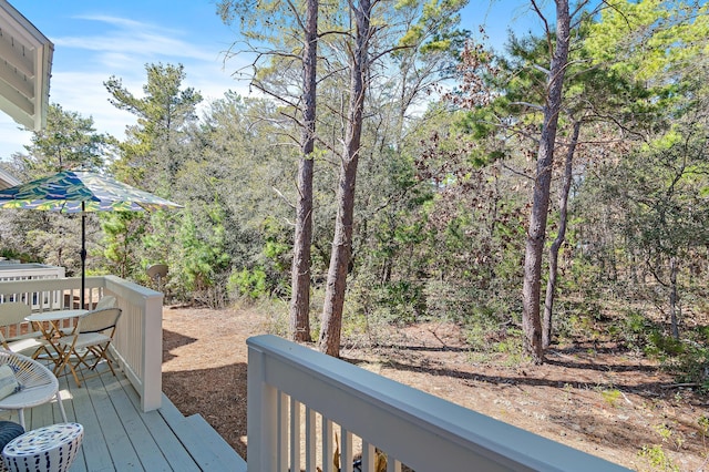 view of wooden deck