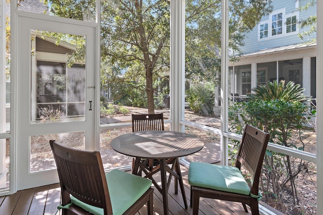 view of sunroom / solarium