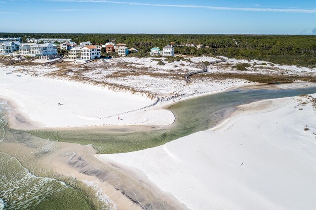 birds eye view of property with a view of the beach