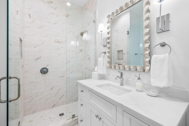 44 Thicket Cir, Santa Rosa Beach, FL 32459 - full bath featuring a shower stall and vanity