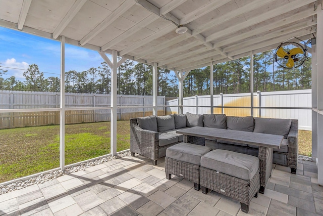 view of sunroom