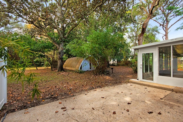 view of yard with a patio area