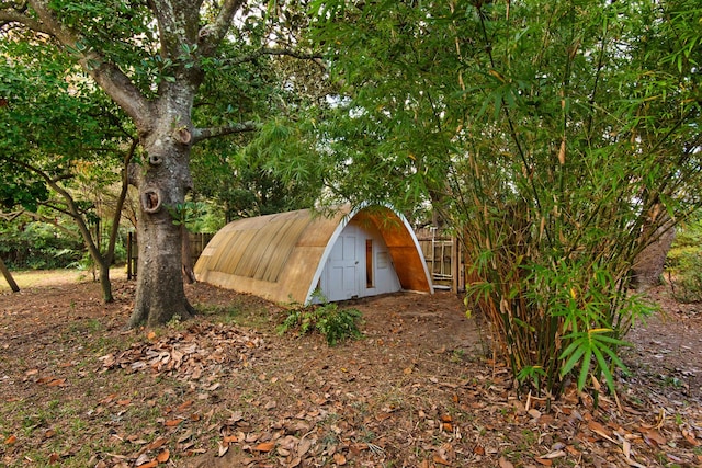 view of shed