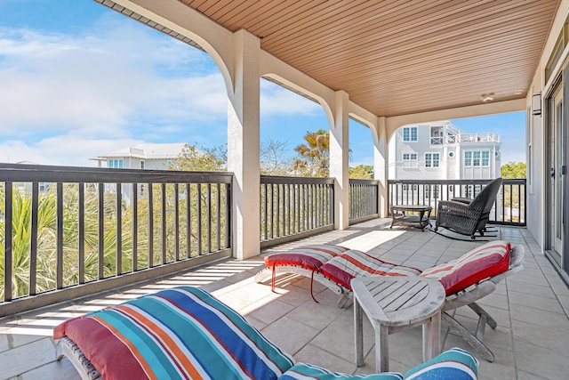 view of patio / terrace featuring a balcony