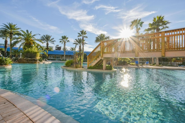 pool with stairway