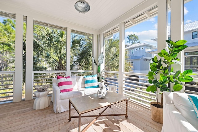 sunroom featuring a wealth of natural light