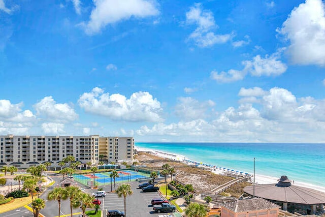 view of water feature featuring a view of the beach