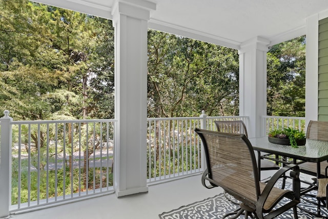 sunroom featuring a wealth of natural light