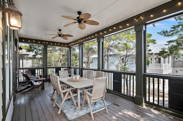 view of sunroom