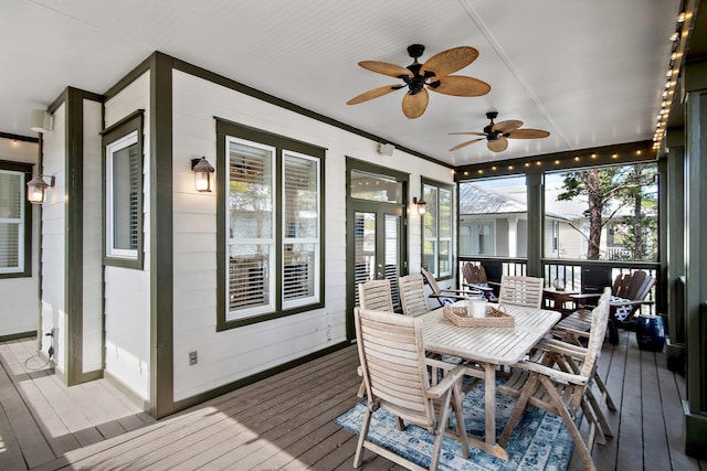 view of sunroom / solarium