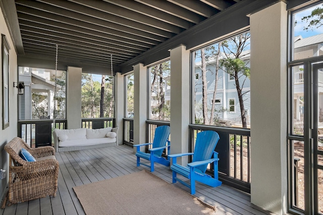 view of sunroom / solarium