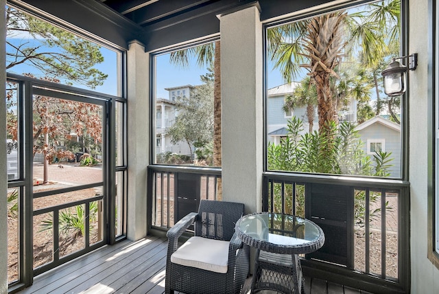 view of sunroom / solarium