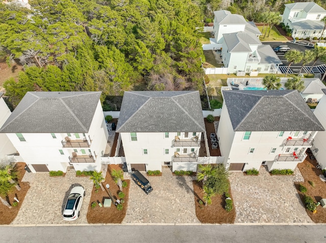 birds eye view of property featuring a residential view