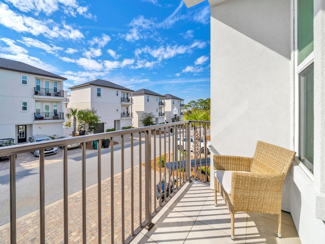 balcony featuring a residential view