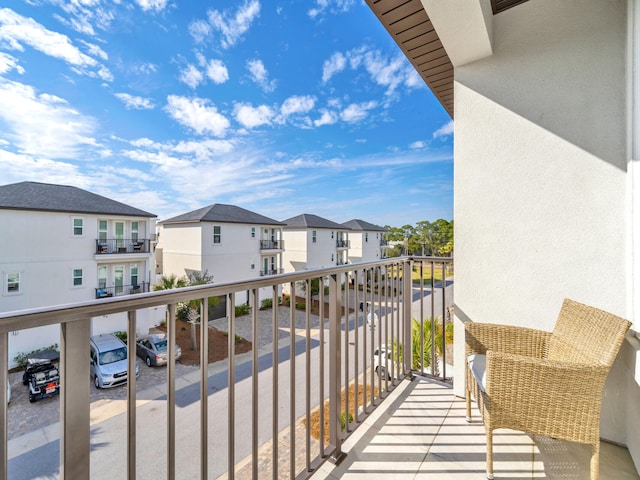 balcony with a residential view