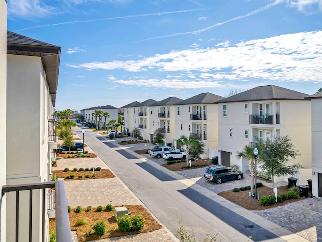 view of street with a residential view