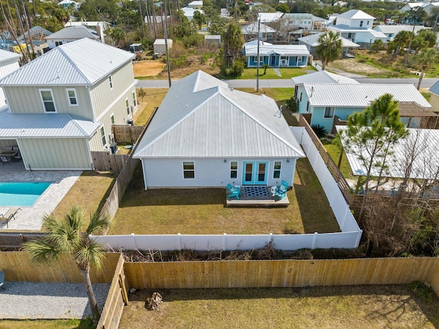 drone / aerial view with a residential view