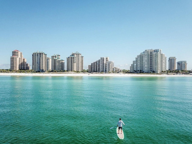 property view of water with a view of city