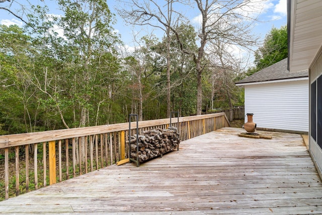 view of wooden terrace