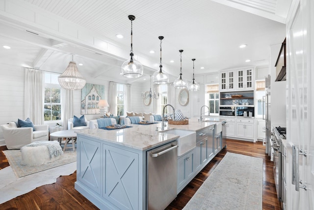 35 Tupelo St, Santa Rosa Beach, FL 32459 - kitchen with a sink, appliances with stainless steel finishes, and open floor plan