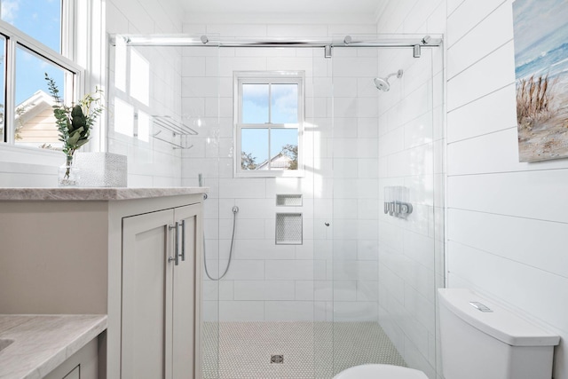 35 Tupelo St, Santa Rosa Beach, FL 32459 - bathroom with toilet, a stall shower, and vanity