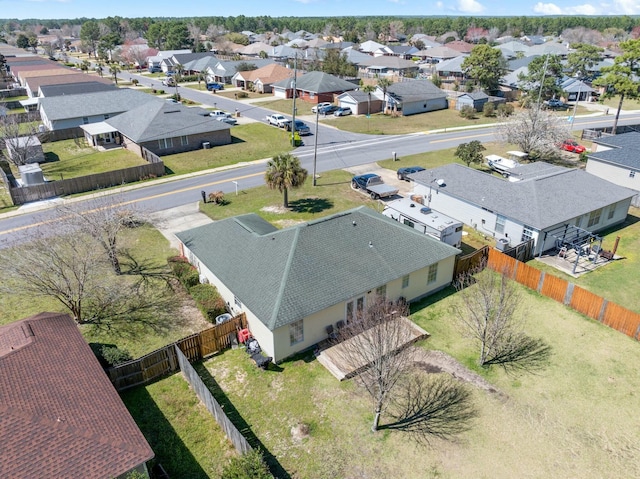 bird's eye view featuring a residential view