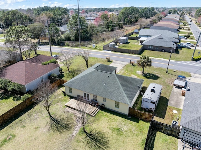 bird's eye view with a residential view