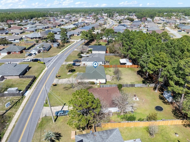 bird's eye view featuring a residential view