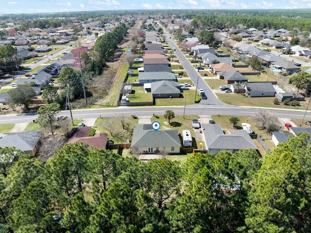 aerial view featuring a residential view