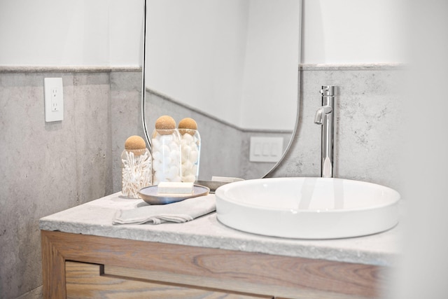 interior details with vanity