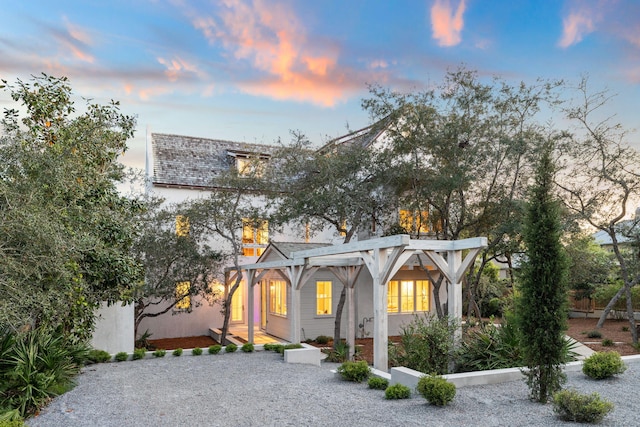 view of front of house featuring stucco siding