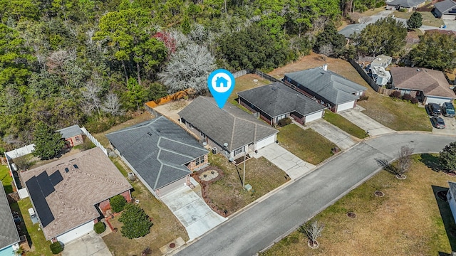 bird's eye view featuring a residential view