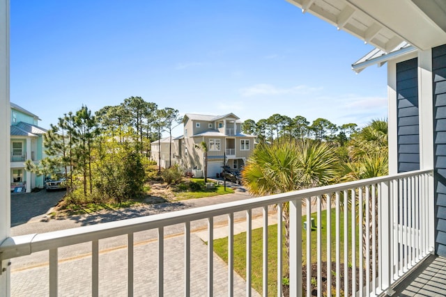 balcony with a residential view