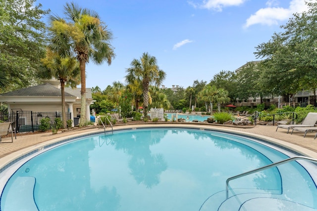 pool with fence