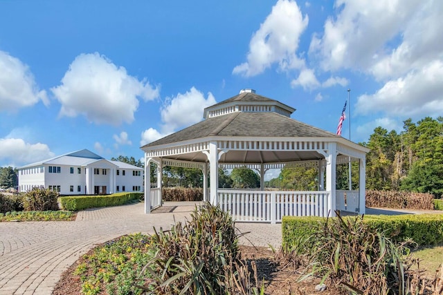 view of home's community featuring a gazebo