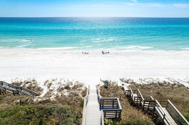 water view featuring a beach view