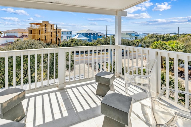 balcony with a residential view