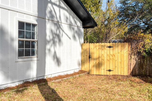 view of property exterior with fence